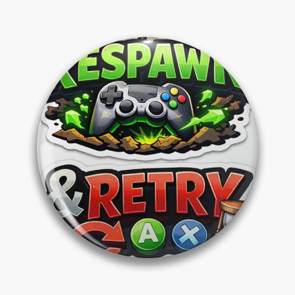 Item preview, Respawn and retry gaming stickers designed and sold by sumitha83.