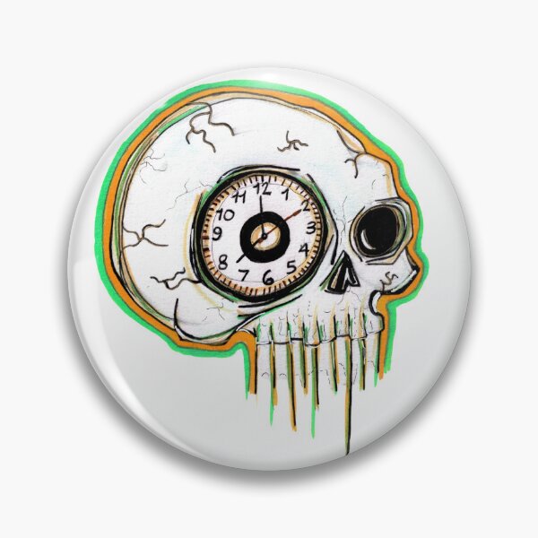Item preview, Clock Skull, Skull Artwork, Time, Macabre Skulls, Macabre Art, Spooky Artwork, Original Spooky Artwork, Skeleton Designs designed and sold by David  Peguero.