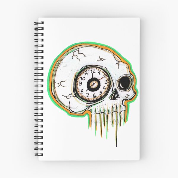 Item preview, Clock Skull, Skull Artwork, Time, Macabre Skulls, Macabre Art, Spooky Artwork, Original Spooky Artwork, Skeleton Designs designed and sold by David  Peguero.