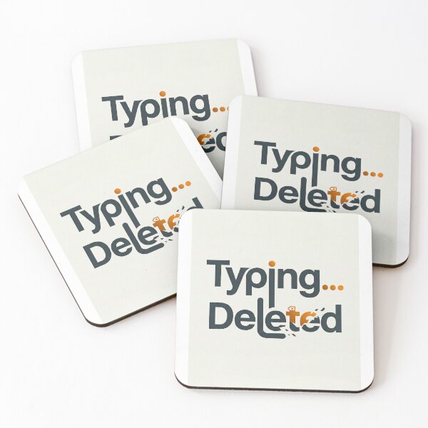 Item preview, Typing Deleted Overthinking Art | Funny Introvert Texting Anxiety Typography designed and sold by ZyricZyric.