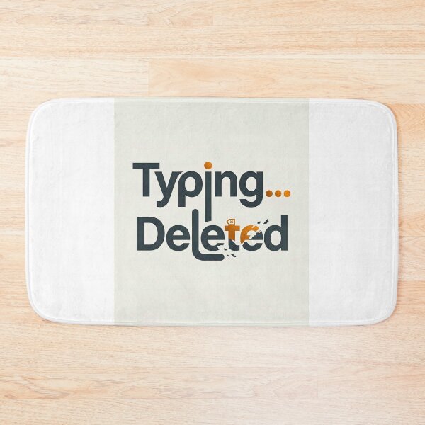 Item preview, Typing Deleted Overthinking Art | Funny Introvert Texting Anxiety Typography designed and sold by ZyricZyric.