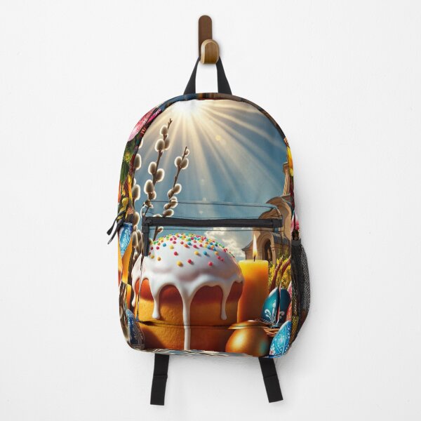 Item preview, Orthodox Easter Still Life – Kulich and Pysanky Celebration designed and sold by PixelVibe782.