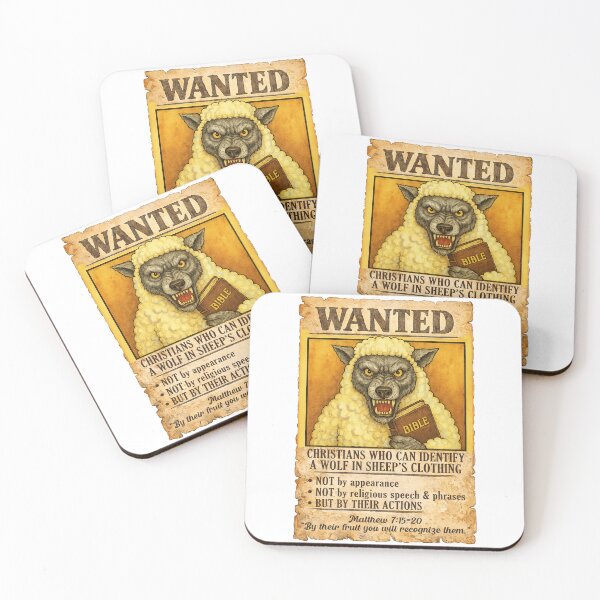 Item preview, Wolf In Sheep’s Clothing Wanted Poster designed and sold by Lion and Lamb Design.