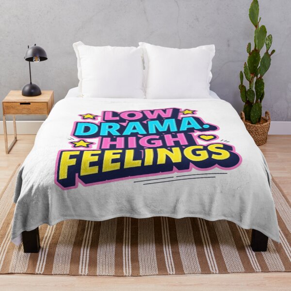 Item preview, Low Drama High Feelings. Bold Pastel Aesthetic Typography Quote designed and sold by Aarvya Fashion Club ( A.F.C ).
