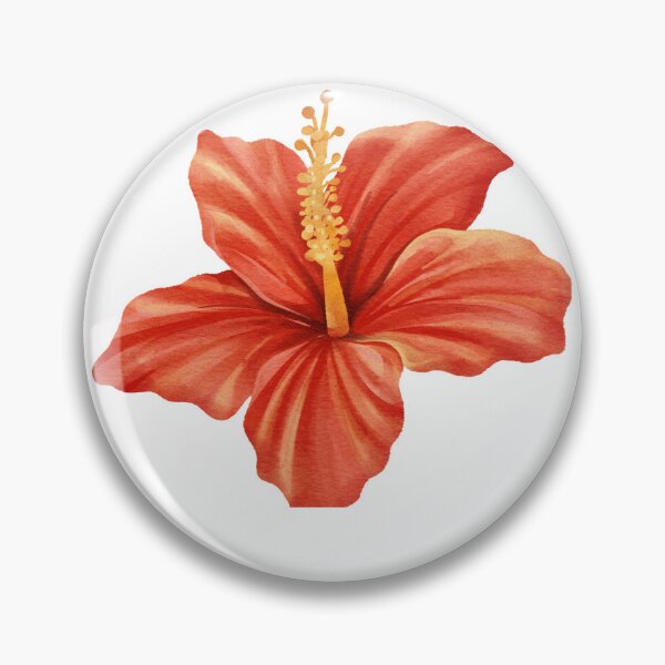 Item preview, Vibrant Red Watercolor Hibiscus Flower Sticker designed and sold by sanjana8504.