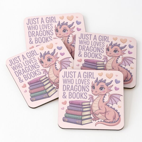 Item preview, Just a Girl Who Loves Dragons and Books Fantasy Reader  designed and sold by Nzgiftsandmore.