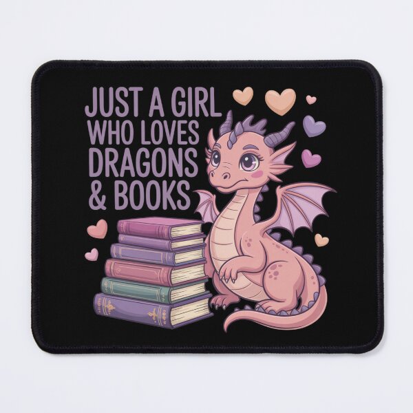 Item preview, Just a Girl Who Loves Dragons and Books Fantasy Reader  designed and sold by Nzgiftsandmore.