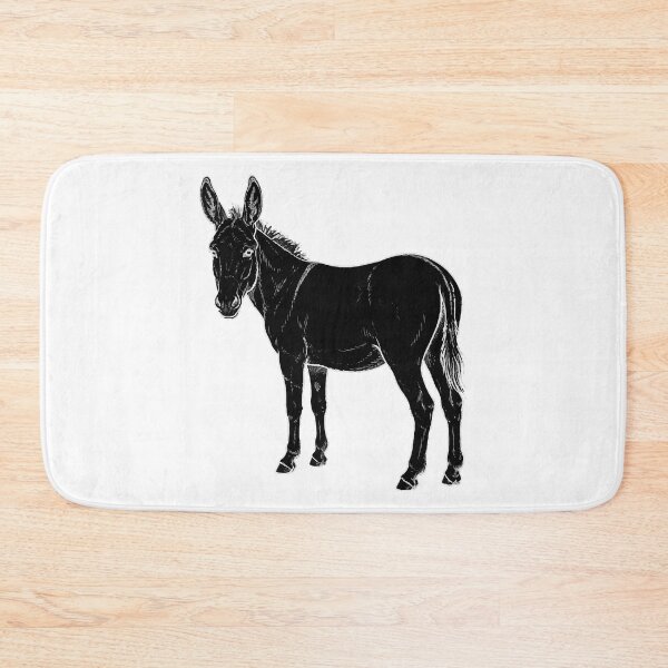Item preview, Donkey Silhouette Looking – Minimalist Farm Animal Art designed and sold by furrydrool.