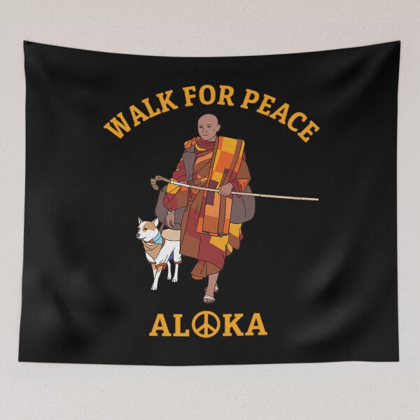 Item preview, Walk for Peace Monks with Aloka Dog designed and sold by Malosortin.