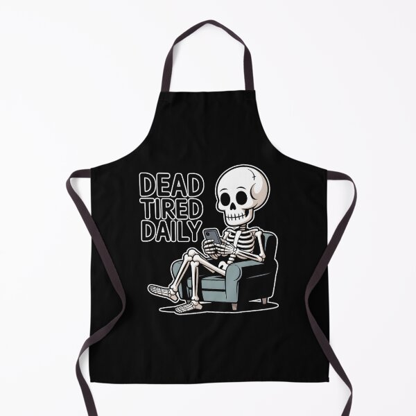 Item preview, Dead Tired Daily T-Shirt – Funny Skeleton Couch Halloween Shirt designed and sold by ImaginedSpace7.