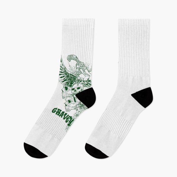 Item preview, Graveyard Shift - Edgy Green Winged Skull Cluster Streetwear designed and sold by snapifyprints.