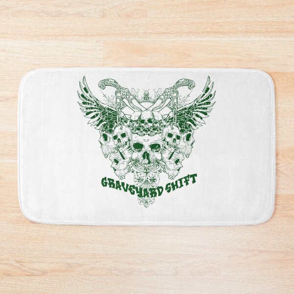 Item preview, Graveyard Shift - Edgy Green Winged Skull Cluster Streetwear designed and sold by snapifyprints.