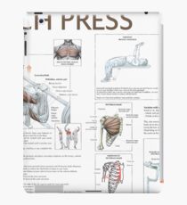 Bench Press - Exercise Diagram iPad Case/Skin