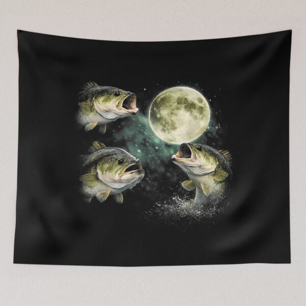 Item preview, Bass Fish Howling to The Moon designed and sold by Joneneee.