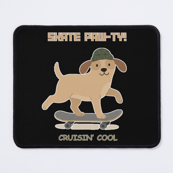 Item preview, Skate Paw-ty – Cool Skater Dog Graphic Tee designed and sold by LittleLoopArt.