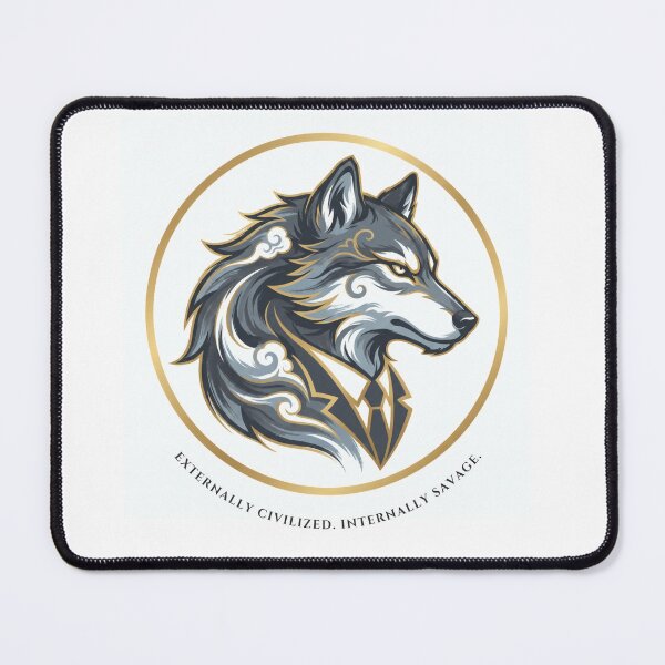 Item preview, Corporate Wolf: Externally Civilized, Internally Savage - Dark Humor Art designed and sold by Top-Tier Thinking .