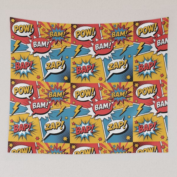 Item preview, Vibrant Comic Book POW BAM ZAP Seamless Pattern designed and sold by Midnight Veil Designs.