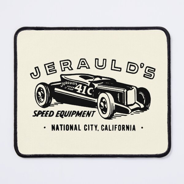 Item preview, Vintage Jerauld's Speed equipment California - black print designed and sold by retropetrol.