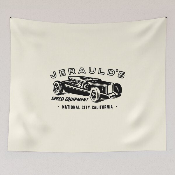 Item preview, Vintage Jerauld's Speed equipment California - black print designed and sold by retropetrol.