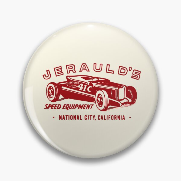 Item preview, Vintage Jerauld's Speed equipment California - red print designed and sold by retropetrol.