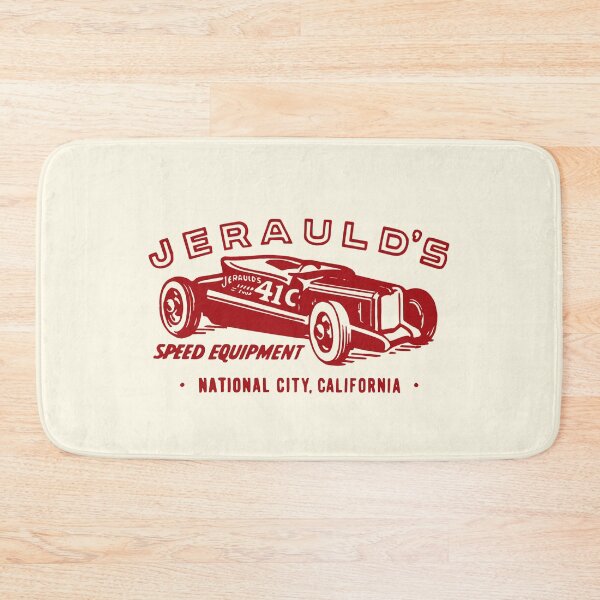 Item preview, Vintage Jerauld's Speed equipment California - red print designed and sold by retropetrol.
