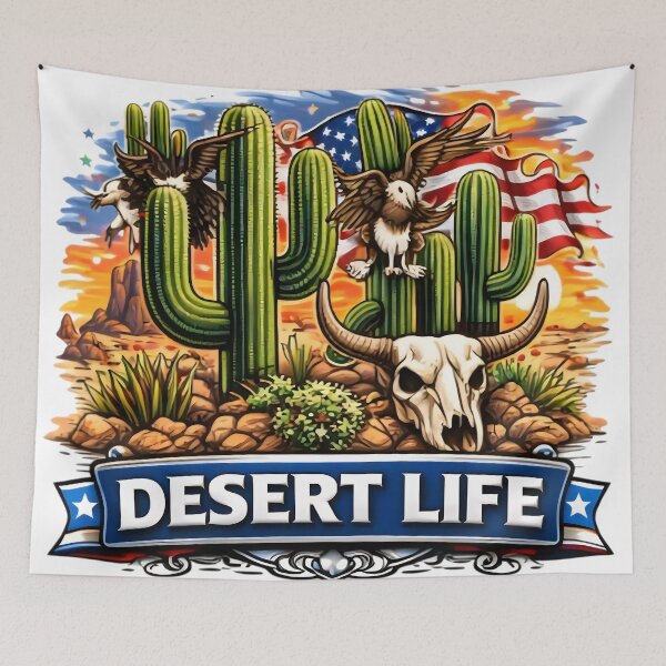 Item preview, Desert Life- Saguaro Silhouette & Mountains designed and sold by DrukNaStyl.