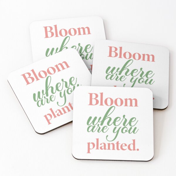 Item preview, Bloom Where You Are Planted – Colorful Inspirational Quote Design designed and sold by BobaBunny76.