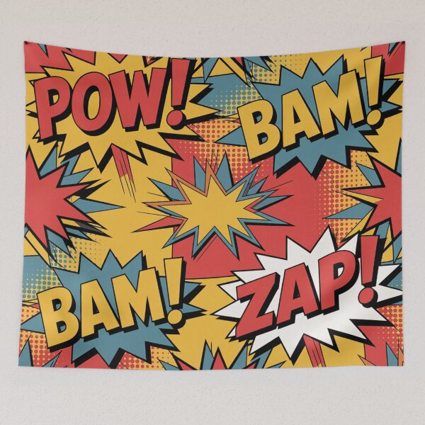 Item preview, Vibrant Comic Book POW BAM ZAP Seamless Pattern designed and sold by Midnight Veil Designs.