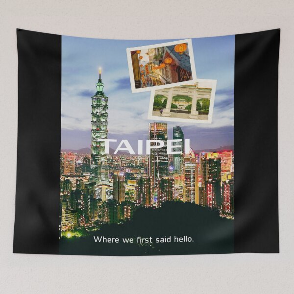 Item preview, Retro Taipei Cityscape Aesthetic - 101 Tower & Old Street Memory & Romantic Poster designed and sold by JWSmile.