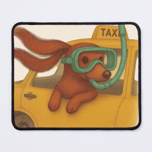 Item preview, Calm Sea Taxi Dachshund – Cute Travel Dog Illustration designed and sold by Aloloco.