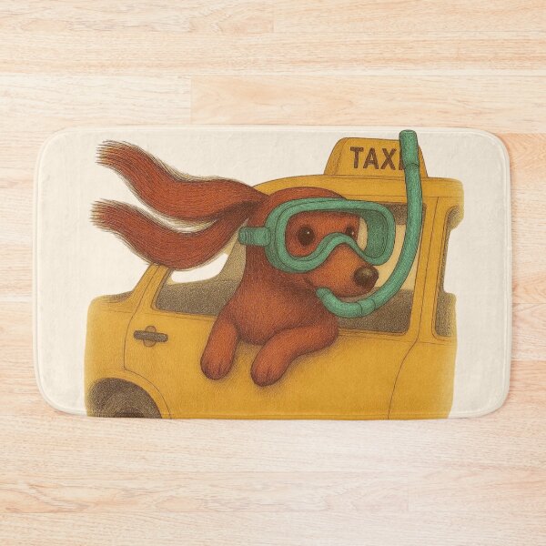 Item preview, Calm Sea Taxi Dachshund – Cute Travel Dog Illustration designed and sold by Aloloco.