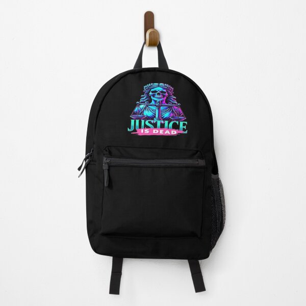 Item preview, Neon Lady Justice Skeleton Art – “Justice Is Dead” Bold Statement Design for Rebels & Truth Seekers designed and sold by Bright Nest Studio.