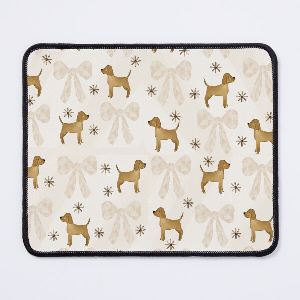 Item preview, Beige Water Color Dog/Bow/Flower AOP designed and sold by Leah Jockel.