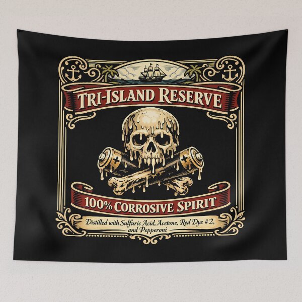 Item preview, Tri-Island Reserve Corrosive Pirate Beverage Label designed and sold by agearb.