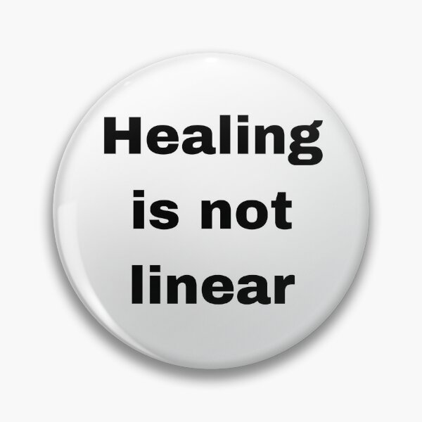 Item preview, Healing Is Not Linear – Mental Health Quote designed and sold by WortStudio.