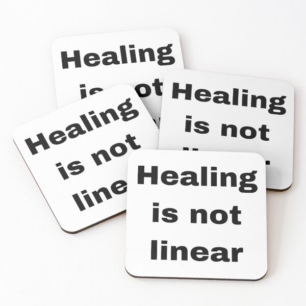 Item preview, Healing Is Not Linear – Mental Health Quote designed and sold by WortStudio.