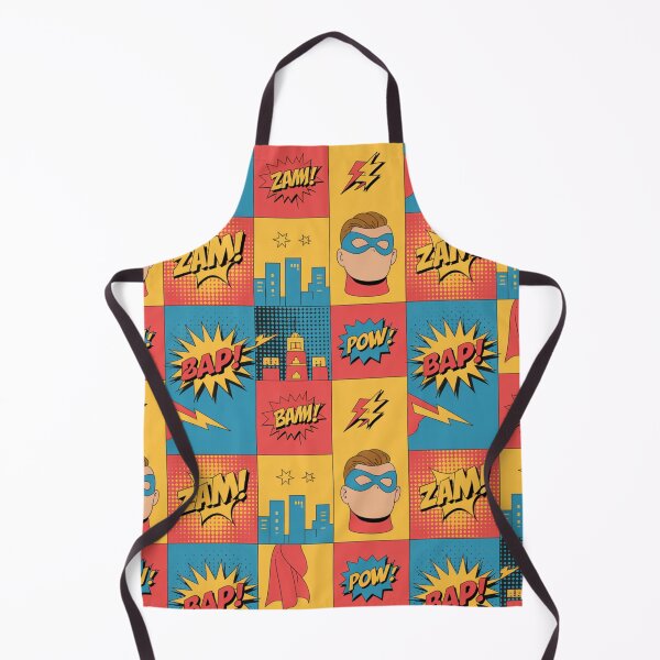 Item preview, Vibrant Retro Comic Book Superhero Grid Seamless Pattern designed and sold by Midnight Veil Designs.