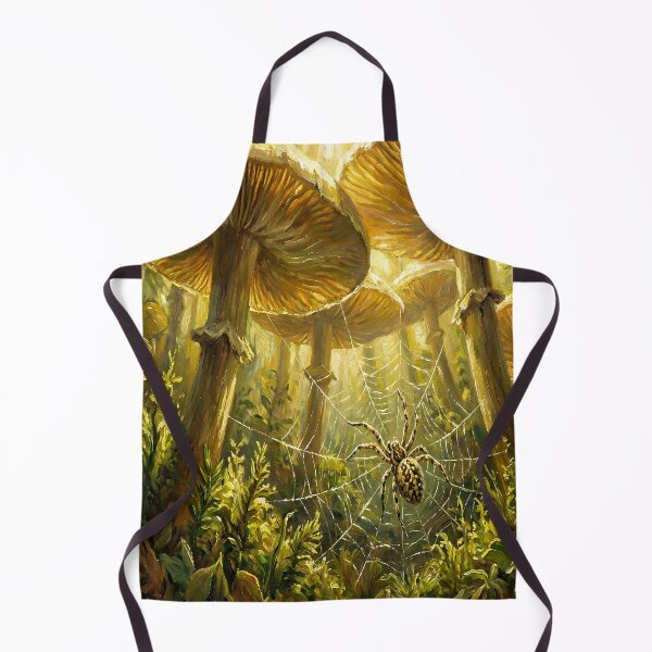 Item preview, Golden Mushroom Forest – Goblincore Spiderweb Fantasy Art designed and sold by cr6zym1nd.