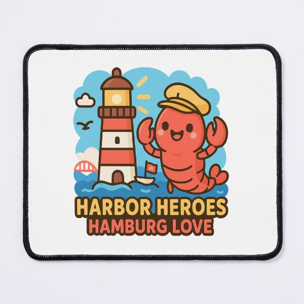 Item preview, Harbor Heroes Hamburg Love – Cute Lobster & Lighthouse Germany Travel Design designed and sold by Globalcitytees.