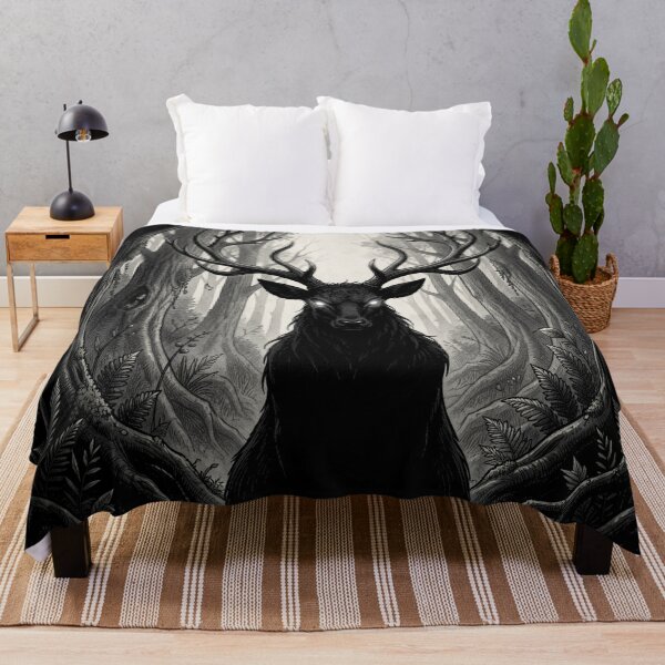 Item preview, Dark Forest Spirit Deer – Mystical Woodland Illustration designed and sold by myforestfog.