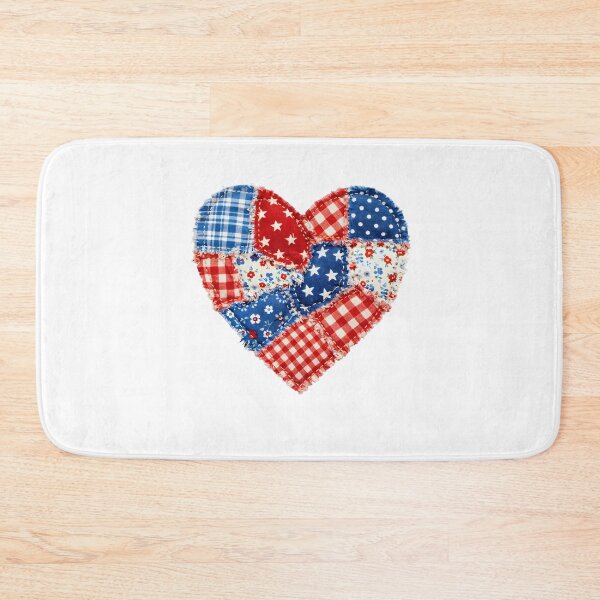 Item preview, Faux Quilted American Flag Heart designed and sold by Szekeresrenato.