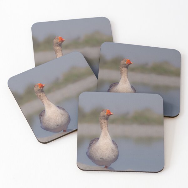 Item preview, Grey Goose Portrait by the Lake - Serene Wildlife Photography designed and sold by AbulailArt.