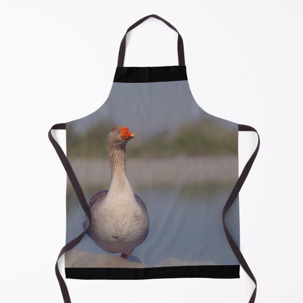 Item preview, Grey Goose Portrait by the Lake - Serene Wildlife Photography designed and sold by AbulailArt.
