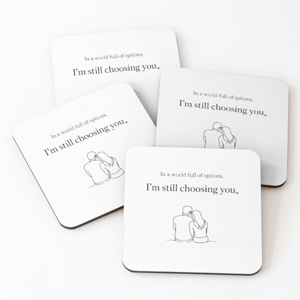 Item preview, Still Choosing You Minimalist Romantic Couple Quote Sticker designed and sold by Lovestickerco.