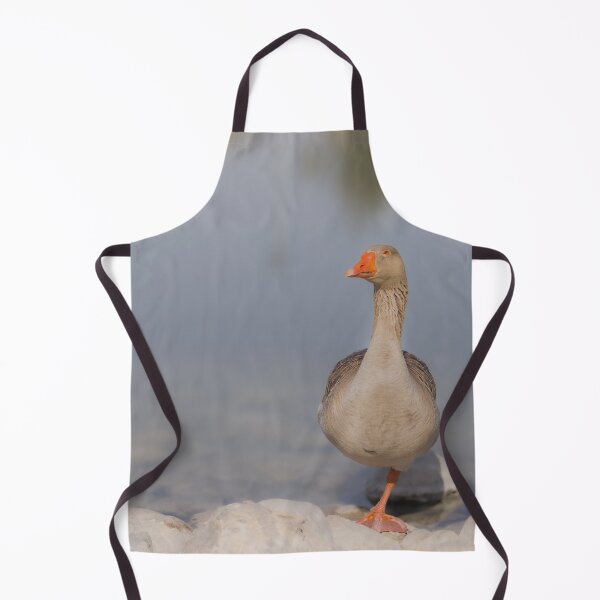 Item preview, Grey Goose Balancing on One Leg - Serene Wildlife Photography designed and sold by AbulailArt.