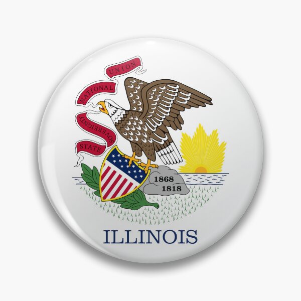 Item preview, Illinois State Flag - Land of Lincoln & Prairie Pride Heritage designed and sold by NTGUILTY.