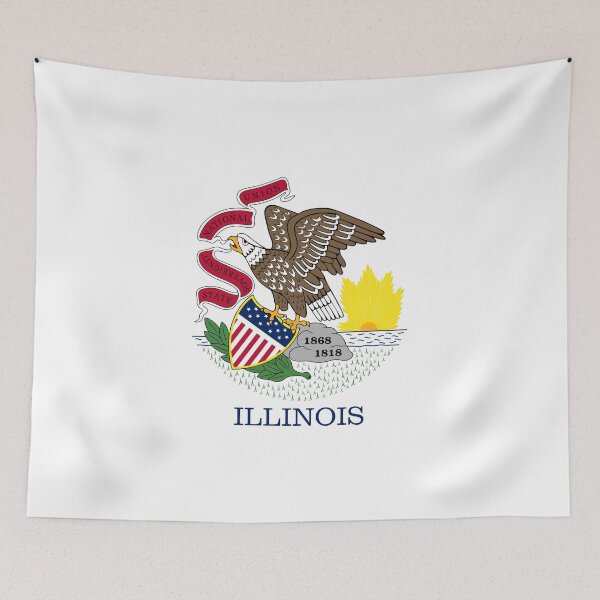 Item preview, Illinois State Flag - Land of Lincoln & Prairie Pride Heritage designed and sold by NTGUILTY.