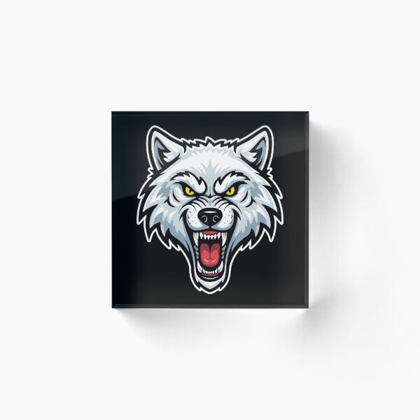 Artikelvorschau, Logo des arktischen weißen Wolfs mit gelben Augen entworfen und verkauft von PixelStudioBe.