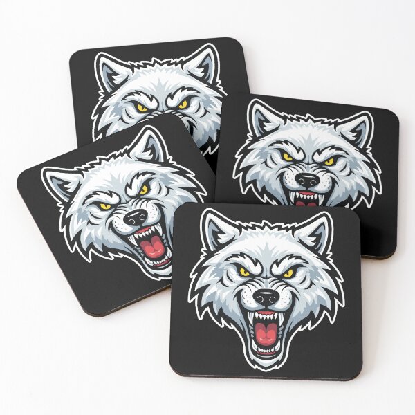 Item preview, Arctic White Wolf Yellow Eyes Wolf Logo designed and sold by PixelStudioBe.