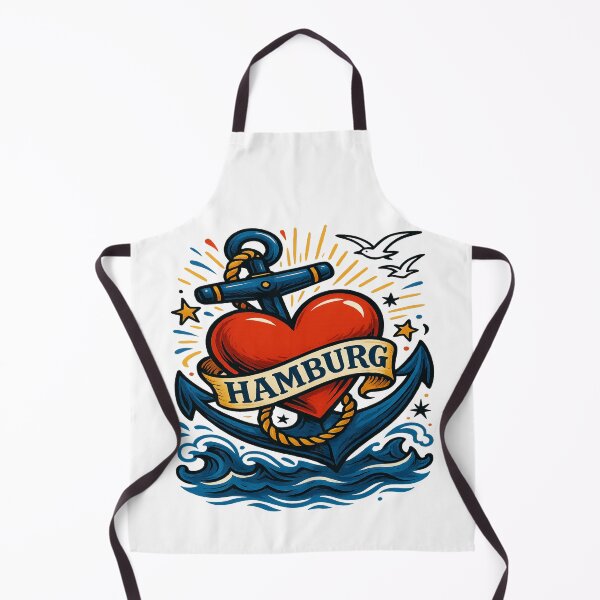 Item preview, Anchor Heart of Hamburg – Vintage Germany Nautical Skyline Pride Design designed and sold by Globalcitytees.